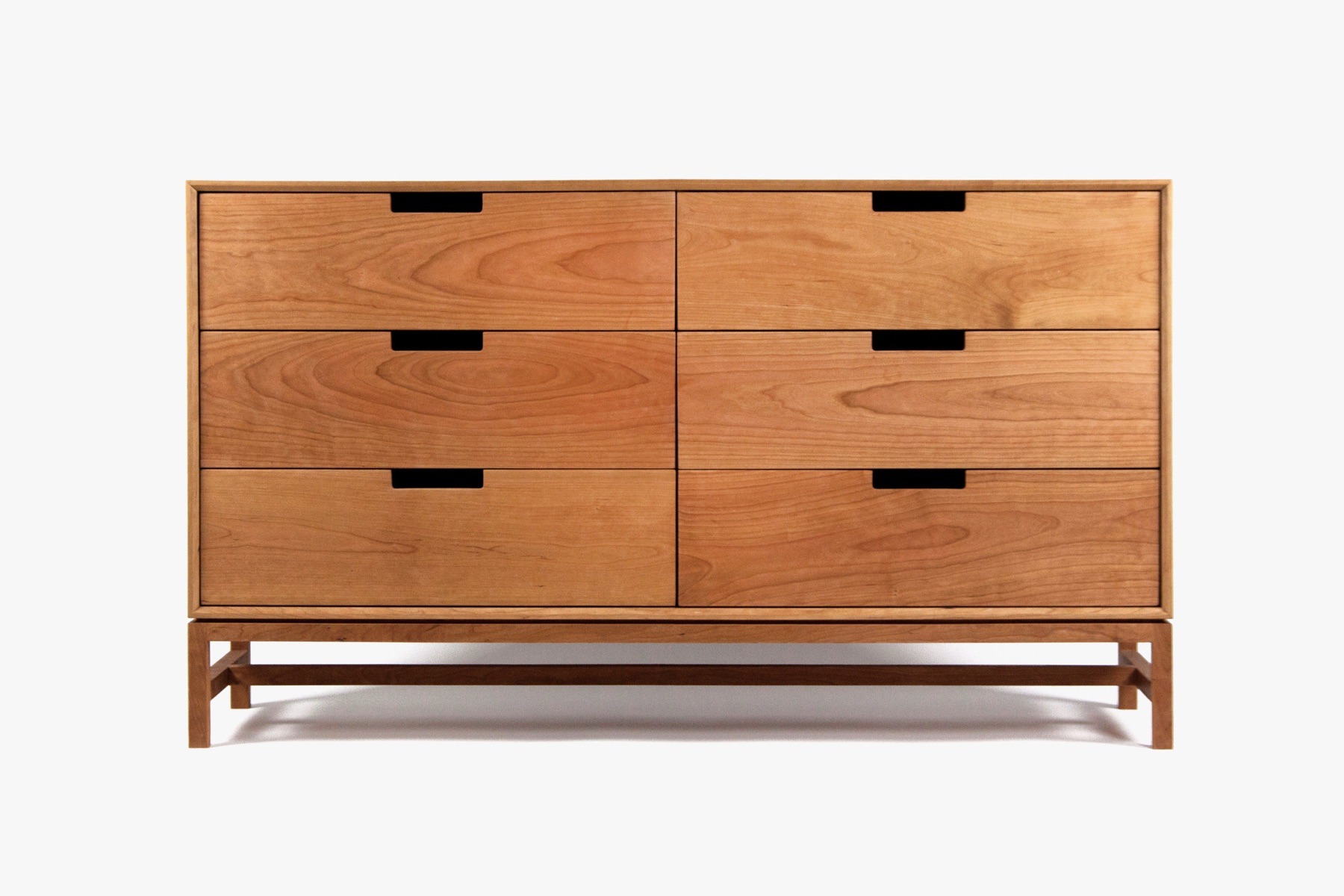 The six-drawer Forde Widebody dresser in cherry by Chicago-based 57st. Design.