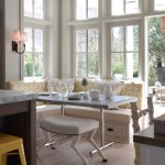 Painted oak-framed windows create a perfect light-filled breakfast nook in this Mill Valley, California, kitchen by Sausalito-based designer Leigha Heydt. Photograph by David Duncan Livingston 